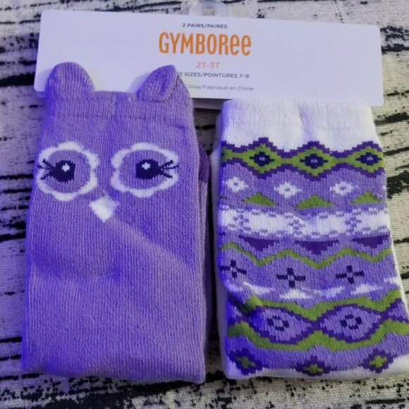 Gymboree Whooo's Cute 2T-3T Socks NWT - Picture 1 of 2